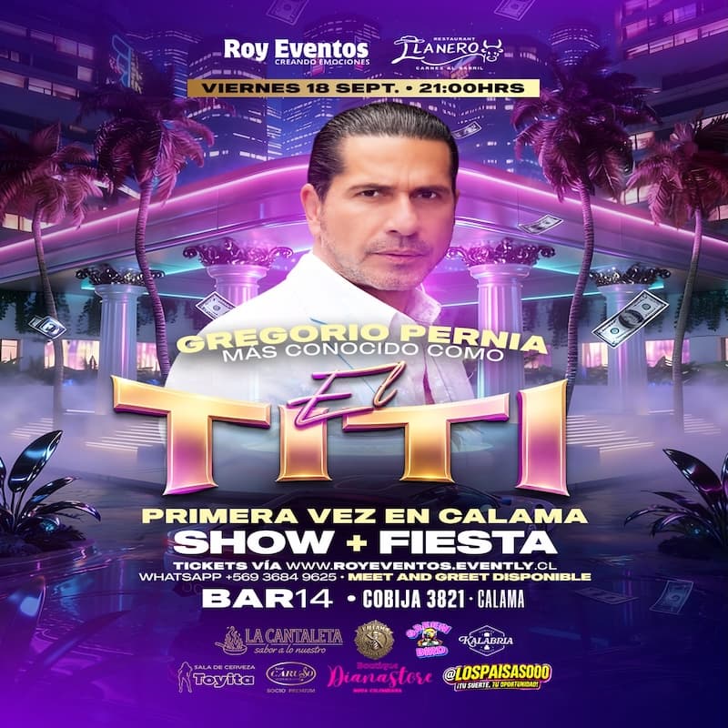  GREGORIO PERNÍA “EL TITI” EN UN SHOW EXCLUSIVO image