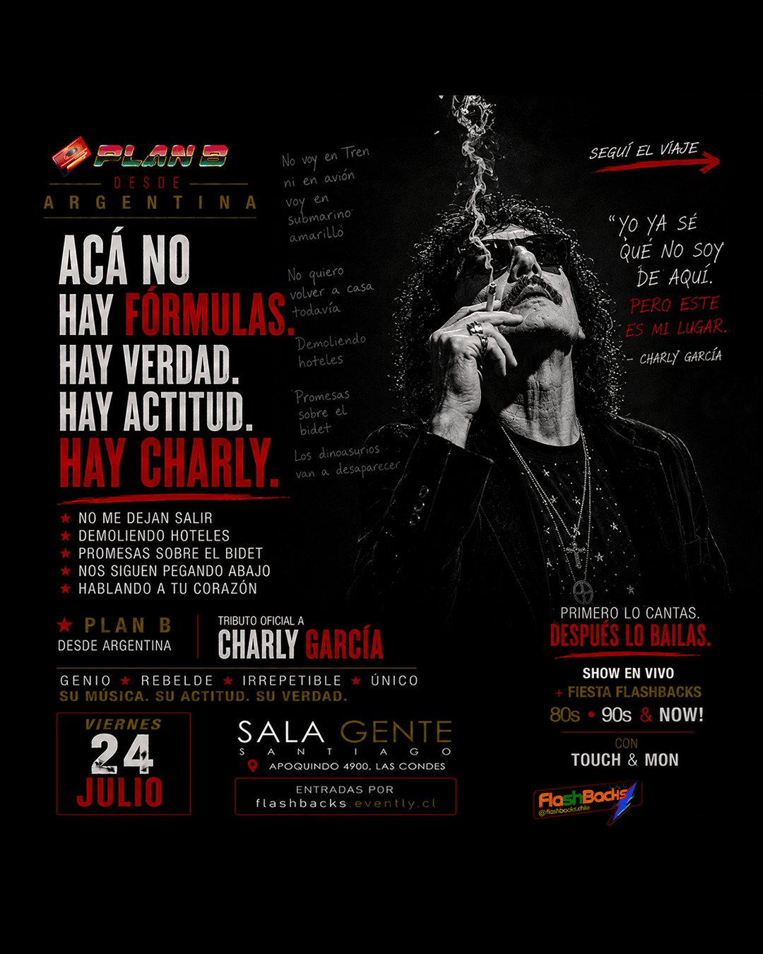 🇦🇷 ★ CHARLY GARCÍA by Charly Micol 🇦🇷 Desde argentina en vivo!  Tributo oficial de Charly + Fiesta 80s 90s Actual! image