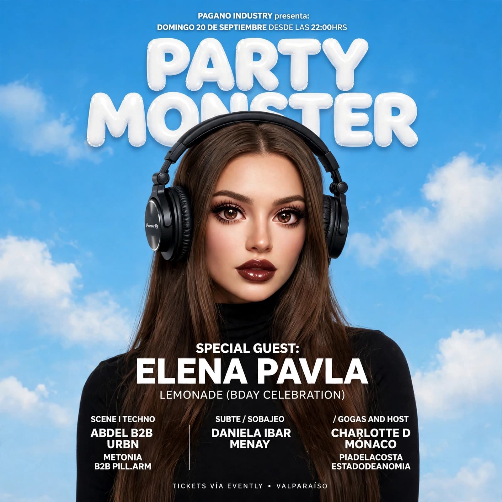 DOMINGO 20 DE SEPT: PARTY MONSTER / SPECIAL GUEST: ELENA PAVLA (RU) @ PAGANO INDUSTRY  image