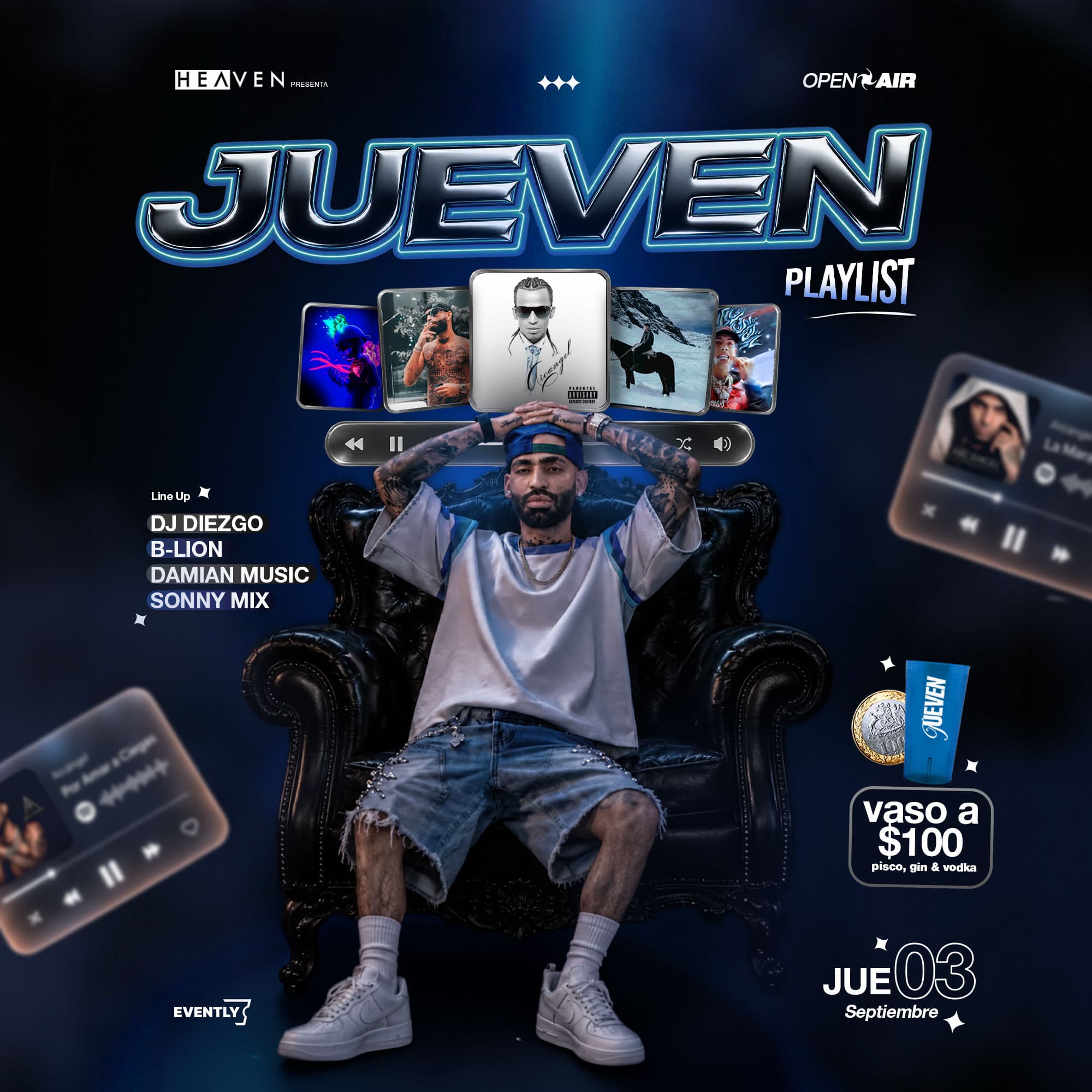 JUEVEN PLAYLIST - DJ DIEZGO, BLION & DAMIAN image