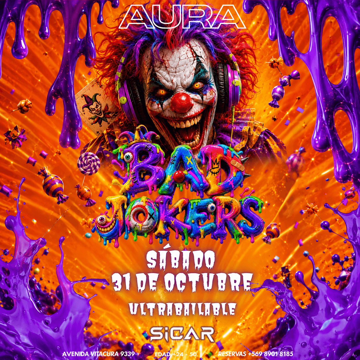 ★ BAD JOKERS ★ - HALLOWEEN AURA CLUB ★ SÁBADO 31 DE OCTUBRE ★ (+24) image