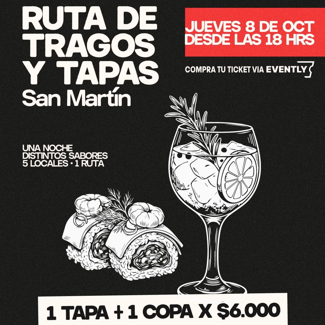 Ruta de Tragos y Tapas San Martín - Viña del Mar image