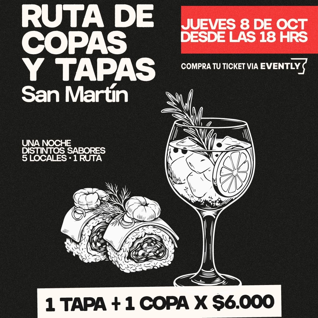 Ruta de Copas y Tapas San Martín - Viña del Mar image