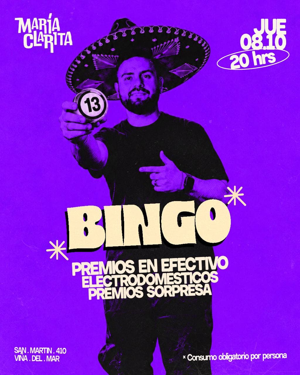 Bingo con premios XL en Restaurante María Clarita - Viña del Mar image
